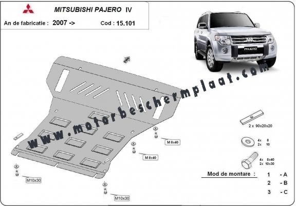 Motor en Radiator Beschermplaat voor Mitsubishi Pajero 4 (V80, V90)