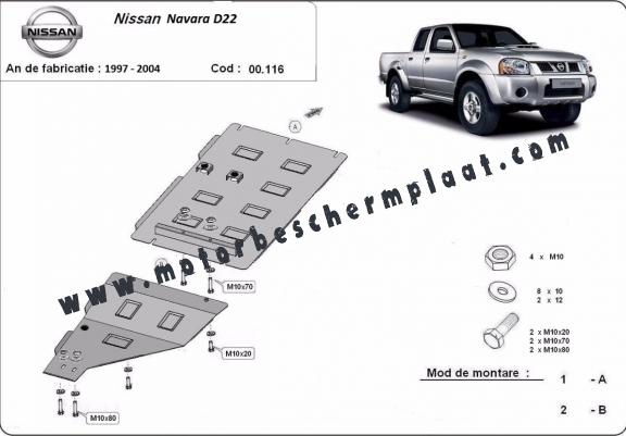 Versnellingsbak Beschermplaat voor Nissan Navara D22