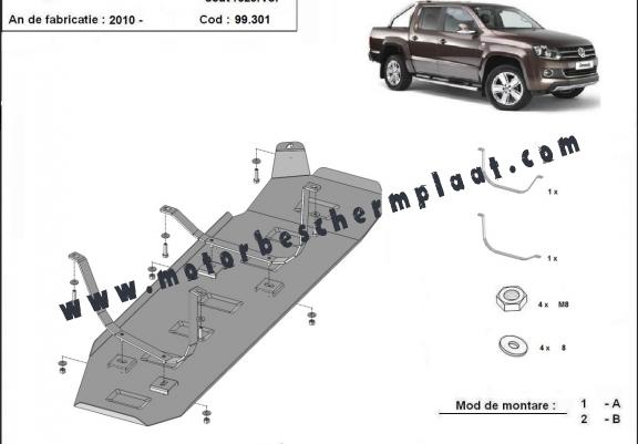 Brandstoftank Beschermplaat voor Volkswagen Amarok - Alleen voor versies zonder fabrieksbescherming