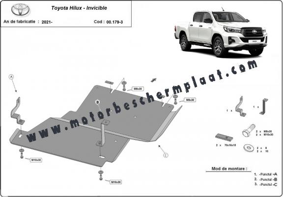 Differentieel Beschermplaat voor Toyota Hilux Invincible