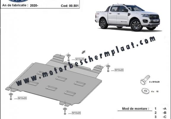 Versnellingsbak Beschermplaat voor Ford Ranger