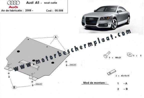 Versnellingsbak Beschermplaat voor Audi A5