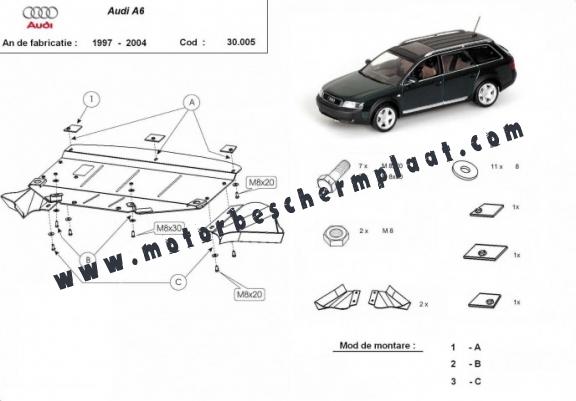 Motor en Radiator Beschermplaat voor Audi A6