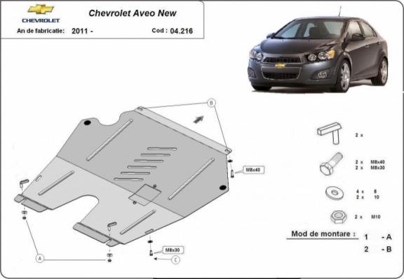 Motor en Versnellingsbak Beschermplaat voor Chevrolet Aveo