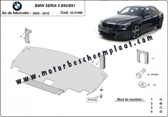 Motor en Radiator Beschermplaat voor BMW Seria 5 standaard M voorbumper