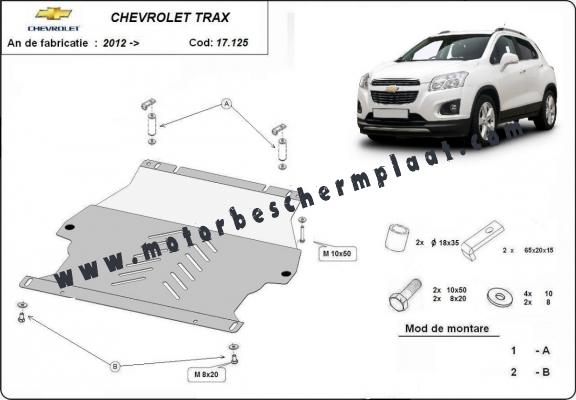 Motor en Versnellingsbak Beschermplaat voor Chevrolet Trax