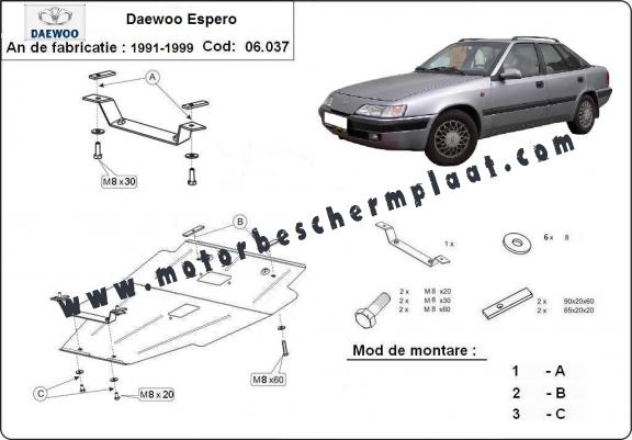 Motor en Versnellingsbak Beschermplaat voor Daewoo Espero