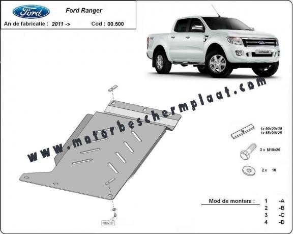 Versnellingsbak Beschermplaat voor Ford Ranger