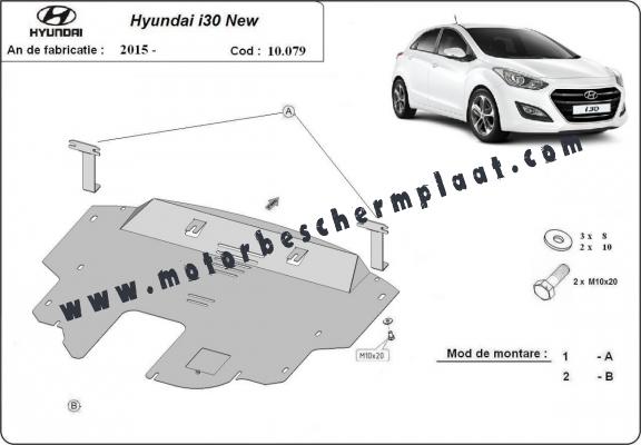 Motor, Versnellingsbak en Radiator Beschermplaat voor Hyundai i30