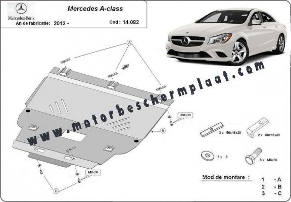 Motor, Versnellingsbak en Radiator Beschermplaat voor Mercedes A-Class W176