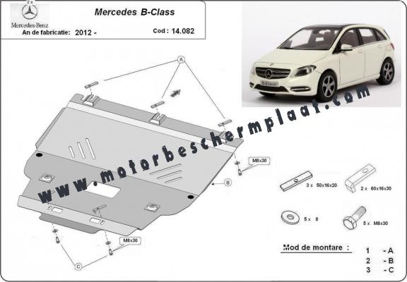 Motor, Versnellingsbak en Radiator Beschermplaat voor Mercedes B-Class W246
