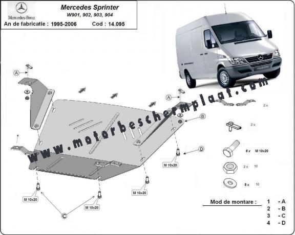 Motor Beschermplaat voor Mercedes Sprinter