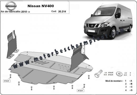 Motor en Versnellingsbak Beschermplaat voor Nissan NV400