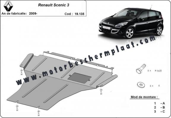 Motor en Versnellingsbak Beschermplaat voor Renault Scenic 3
