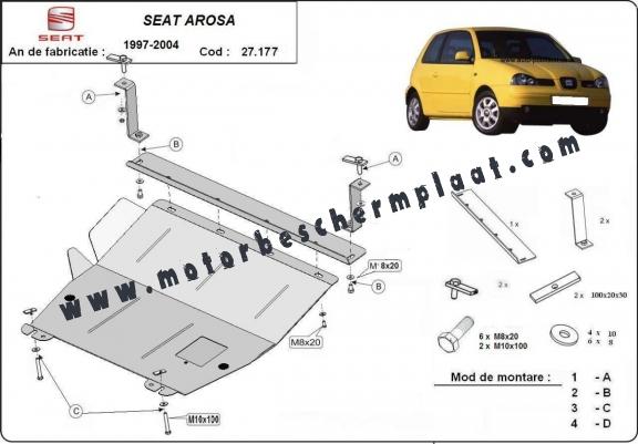 Motor en Versnellingsbak Beschermplaat voor Seat Arosa