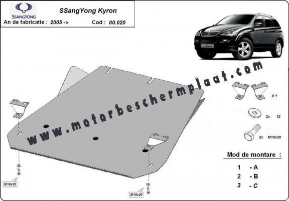 Versnellingsbak Beschermplaat voor SsangYong Kyron