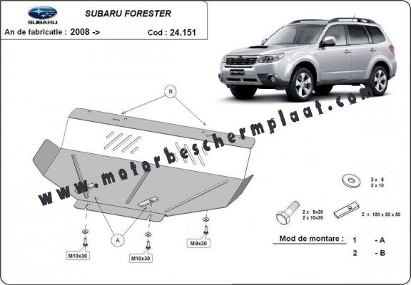 Motor, Versnellingsbak en Radiator Beschermplaat voor Subaru Forester 3