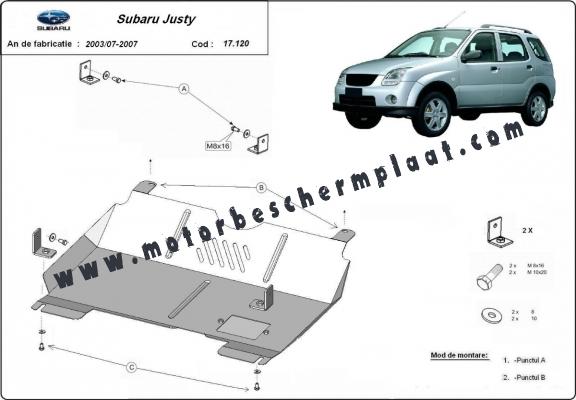 Motor Beschermplaat voor Subaru Justy