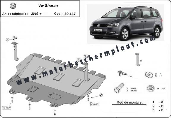 Motor en Versnellingsbak Beschermplaat voor Volkswagen Sharan