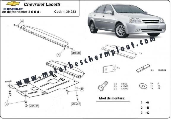 Motor, Versnellingsbak en Radiator Beschermplaat voor Chevrolet Lacetti / Nubira