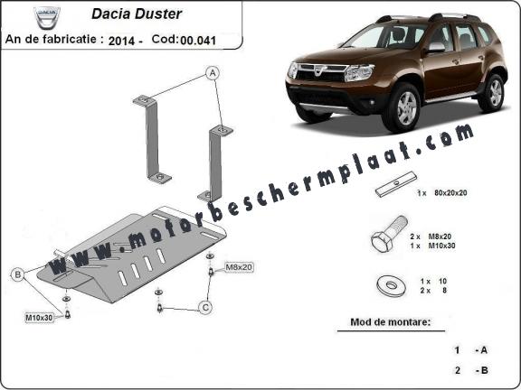 Differentieel Beschermplaat - RWD voor Dacia Duster 4x4