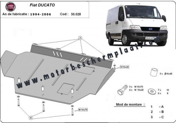 Motor en Versnellingsbak Beschermplaat voor Fiat Ducato