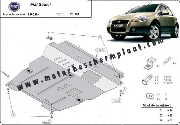 Motor, Versnellingsbak en Radiator Beschermplaat voor Fiat Sedici