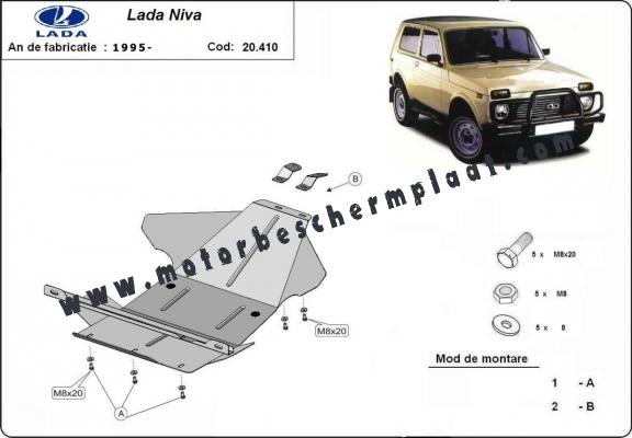Motor en Versnellingsbak Beschermplaat voor Lada Niva