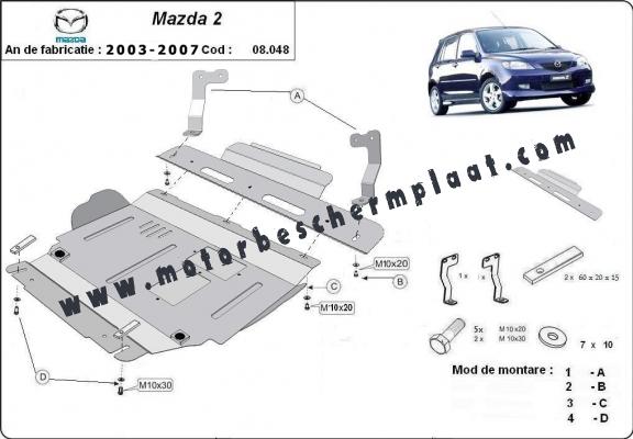 Motor en Versnellingsbak Beschermplaat voor Mazda 2