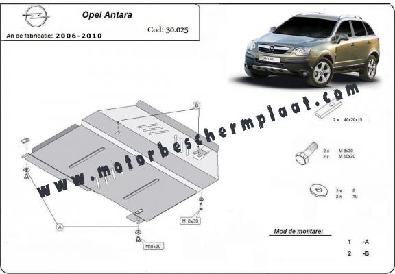 Motor, Versnellingsbak en Radiator Beschermplaat voor Opel Antara