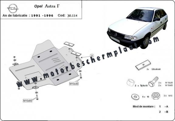Motor en Versnellingsbak Beschermplaat voor Opel Astra F