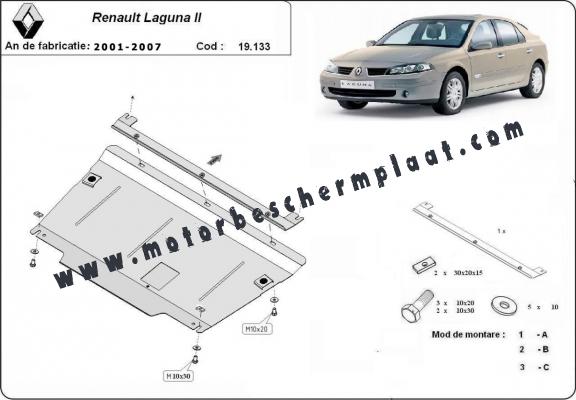 Motor en Versnellingsbak Beschermplaat voor Renault Laguna 2