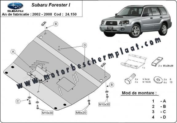 Motor en Versnellingsbak Beschermplaat voor Subaru Forester 2