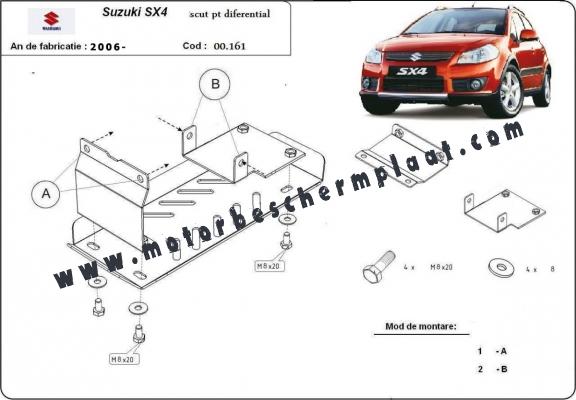 Differentieel Beschermplaat voor Suzuki SX 4