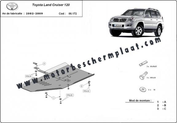 Versnellingsbak Beschermplaat voor Toyota Land Cruiser J120