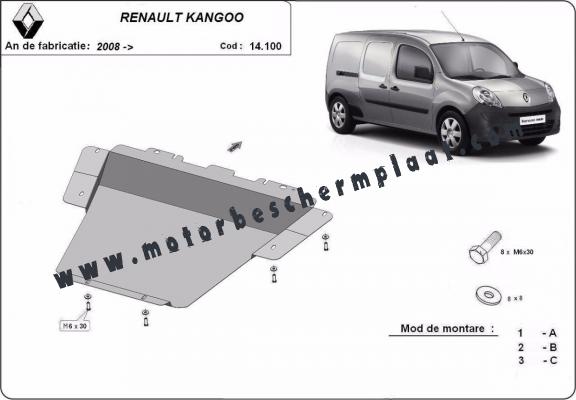 Motor en Versnellingsbak Beschermplaat voor Renault Kangoo