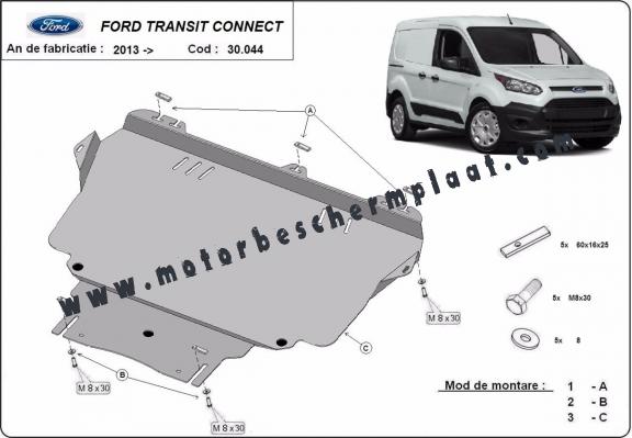 Motor, Versnellingsbak en Radiator Beschermplaat voor Ford Transit Connect