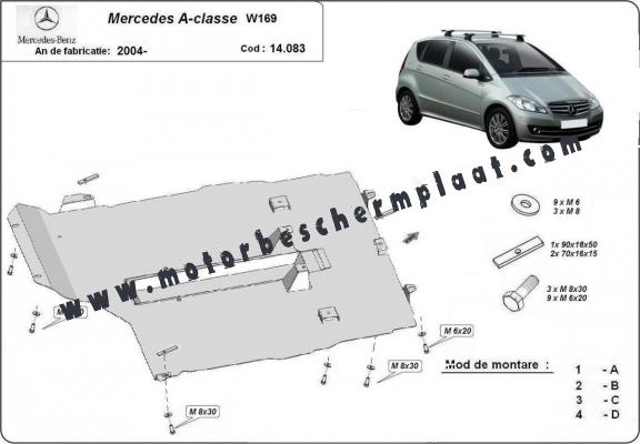Motor en Versnellingsbak Beschermplaat voor Mercedes A-Class