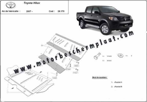 Motor en Radiator Beschermplaat voor Toyota Hilux