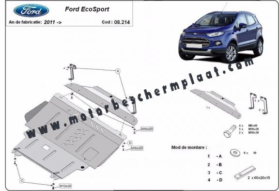 Motor, Versnellingsbak en Radiator Beschermplaat voor Ford EcoSport