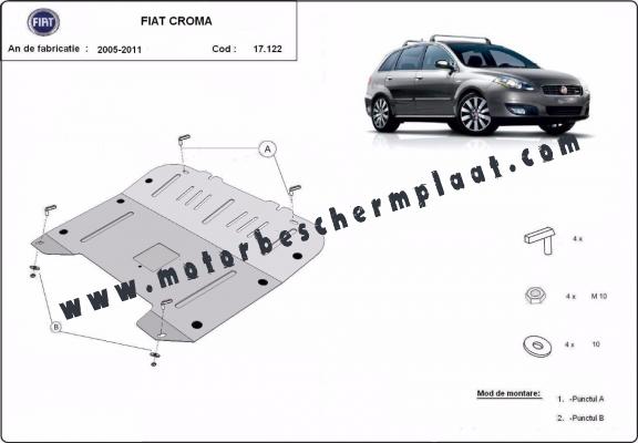 Motor, Versnellingsbak en Radiator Beschermplaat voor Fiat Croma