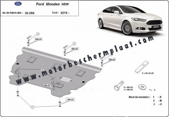 Motor, Versnellingsbak en Radiator Beschermplaat voor Ford Mondeo 5