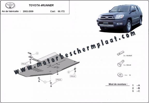 Versnellingsbak Beschermplaat voor Toyota 4Runner