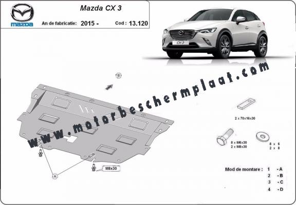 Motor en Versnellingsbak Beschermplaat voor Mazda CX3