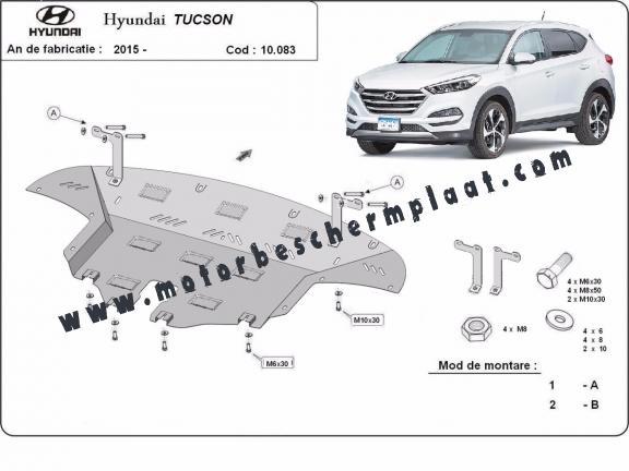 Motor, Versnellingsbak en Radiator Beschermplaat voor Hyundai Tucson