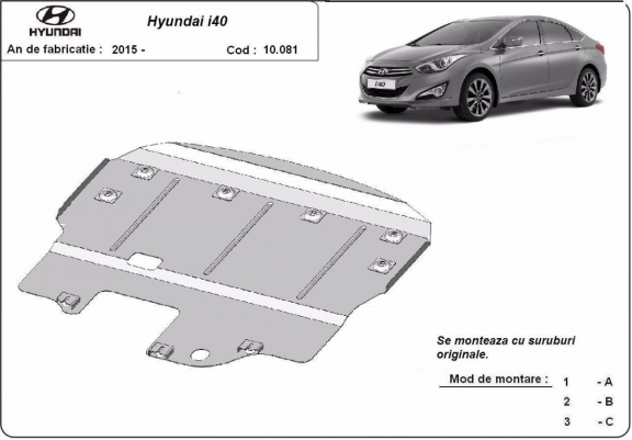Motor en Versnellingsbak Beschermplaat voor Hyundai i40