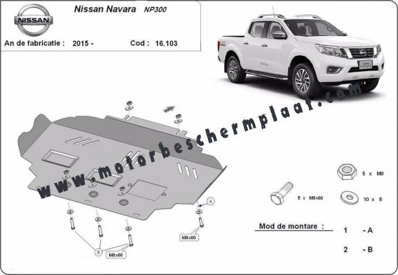 Motor Beschermplaat voor Nissan Navara NP300 - D23