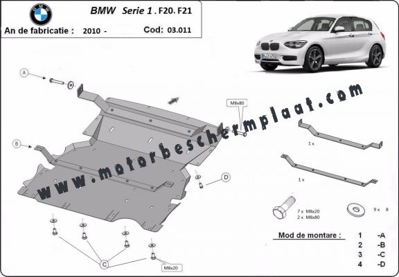 Motor en Radiator Beschermplaat voor BMW Seria 1