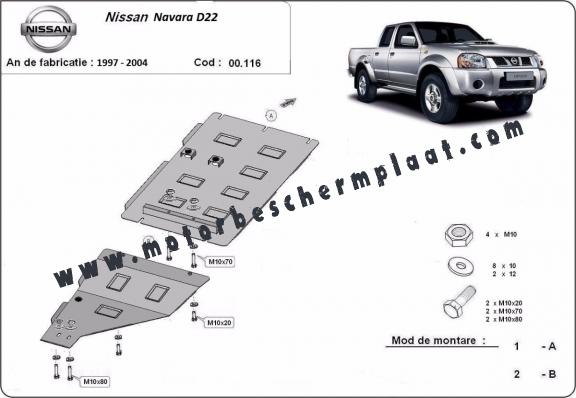 Versnellingsbak Beschermplaat voor Nissan Navara D22