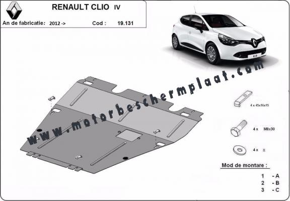 Motor en Versnellingsbak Beschermplaat voor Renault Clio 4